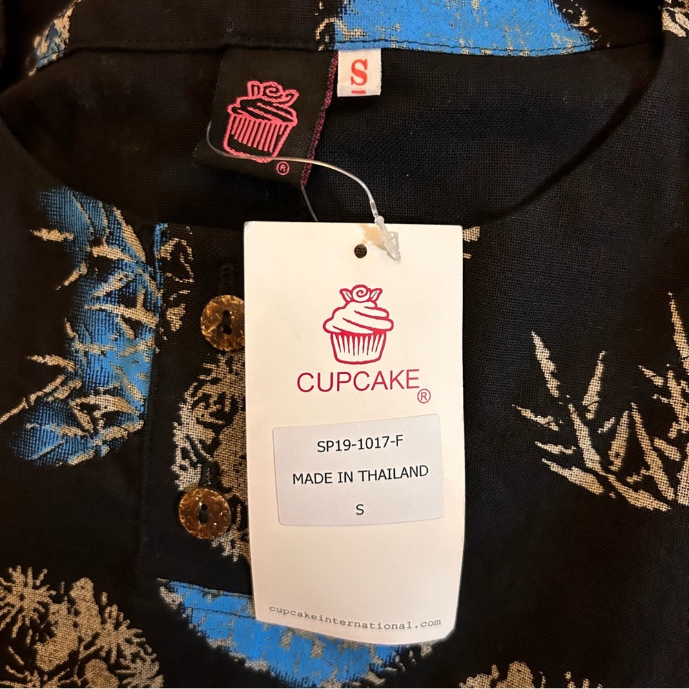 NWT CUPCAKE International Tunic Top Small Black Cotton - Picture 11 of 12